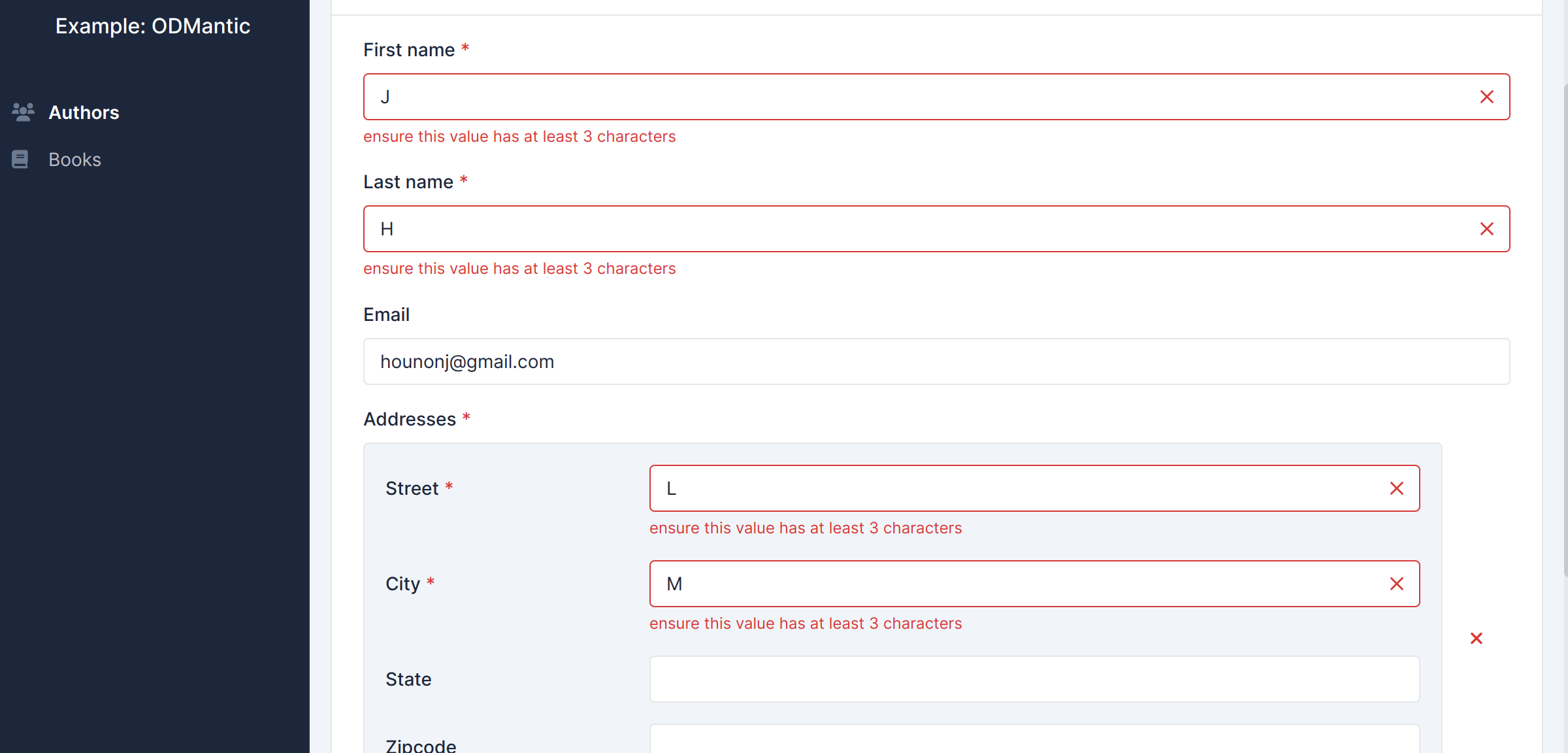 SQLModel Form Validations